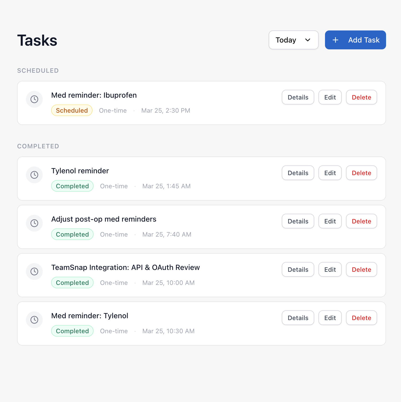 Reminders and automations